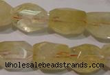 CCR215 15.5 inches 15*20mm faceted nuggets natural citrine beads