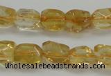 CCR235 15.5 inches 7*9mm nuggets natural citrine gemstone beads