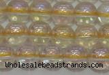 CCR301 15.5 inches 6mm round AB-color natural citrine beads