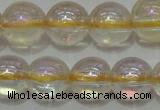 CCR302 15.5 inches 8mm round AB-color natural citrine beads