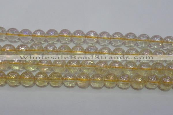 CCR303 15.5 inches 10mm round AB-color natural citrine beads