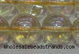 CCR304 15.5 inches 12mm round AB-color natural citrine beads