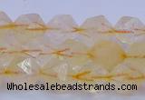 CCR312 15.5 inches 8mm faceted nuggets citrine gemstone beads