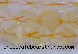 CCR314 15.5 inches 12mm faceted nuggets citrine gemstone beads