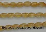 CCR32 15.5 inches 6*8mm faceted rice natural citrine gemstone beads