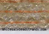 CCR325 15.5 inches 6mm faceted round citrine gemstone beads