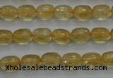 CCR33 15.5 inches 8*10mm faceted rice natural citrine gemstone beads