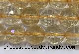 CCR338 15.5 inches 6mmm faceted round citrine gemstone beads