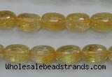 CCR34 15.5 inches 8*12mm faceted rice natural citrine gemstone beads