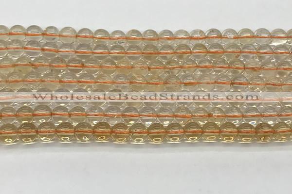 CCR345 15.5 inches 6mm round natural citrine beads wholesale