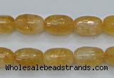 CCR35 15.5 inches 10*15mm faceted rice natural citrine gemstone beads