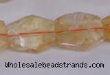 CCR352 15*20mm - 20*25mm faceted freeform natural citrine beads