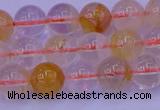 CCR362 15.5 inches 8mm round citrine beads wholesale