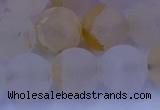 CCR374 15.5 inches 12mm round matte citrine beads wholesale