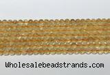 CCR378 15.5 inches 6mm round citrine gemstone beads wholesale