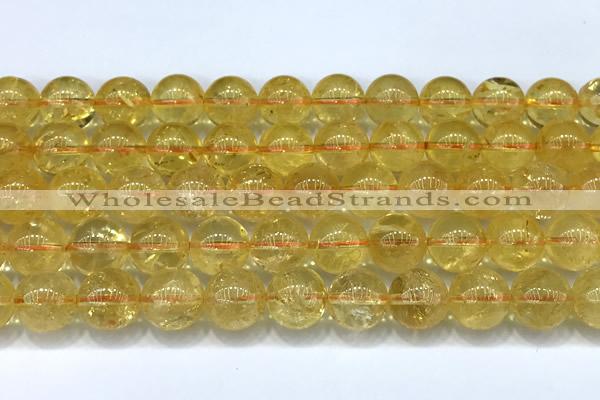 CCR383 15 inches 10mm round citrine beads wholesale