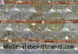 CCR390 15 inches 6mm faceted round citrine beads wholesale