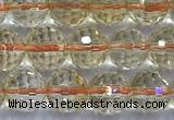 CCR391 15 inches 7mm faceted round citrine beads wholesale