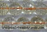 CCR392 15 inches 8mm faceted round citrine beads wholesale