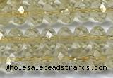 CCR395 15 inches 3*4mm faceted rondelle citrine beads