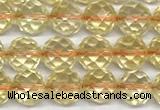 CCR398 15 inches 6mm faceted round citrine beads