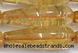 CCR406 15 inches 10*30mm teardrop citrine gemstone beads