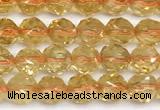 CCR415 15 inches 6mm faceted nuggets citrine beads