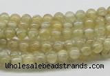 CCR80 15.5 inches 5mm round citrine gemstone beads wholesale