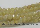 CCR82 15.5 inches 6mm faceted round citrine gemstone beads wholesale