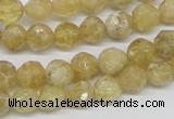 CCR83 15.5 inches 8mm faceted round citrine gemstone beads wholesale