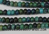 CCS150 15.5 inches 4*6mm rondelle dyed chrysocolla gemstone beads