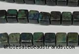 CCS154 15.5 inches 8*8mm cube dyed chrysocolla gemstone beads