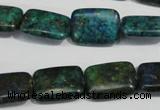 CCS176 15.5 inches 13*18mm rectangle dyed chrysocolla gemstone beads