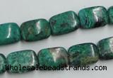 CCS230 15.5 inches 10*14mm rectangle natural Chinese chrysocolla beads