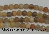 CCS310 15.5 inches 6mm faceted round natural sunstone beads