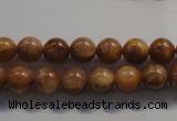 CCS352 15.5 inches 8mm round AB grade natural golden sunstone beads