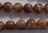 CCS354 15.5 inches 12mm round AB grade natural golden sunstone beads