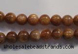 CCS372 15.5 inches 8mm round AA grade natural golden sunstone beads