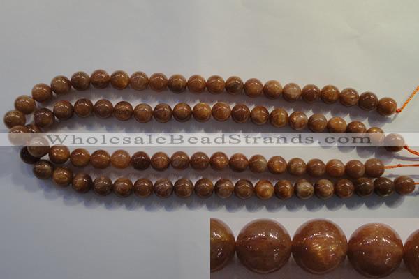 CCS373 15.5 inches 10mm round AA grade natural golden sunstone beads