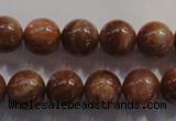 CCS374 15.5 inches 12mm round AA grade natural golden sunstone beads