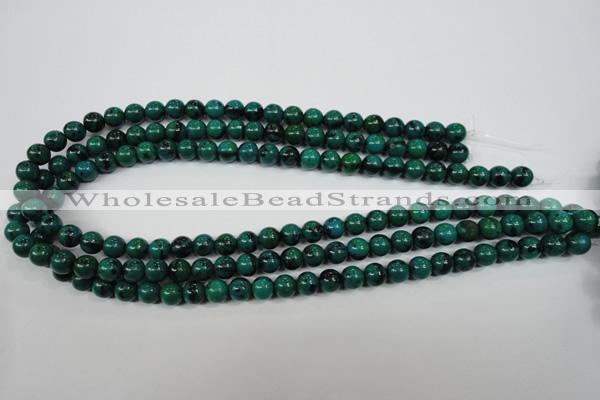 CCS402 15.5 inches 8mm round dyed chrysocolla gemstone beads