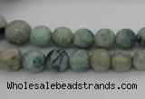 CCS518 15.5 inches 4mm - 12mm round matte natural chrysocolla beads