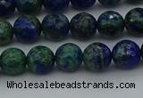 CCS532 15.5 inches 8mm faceted round dyed chrysocolla beads