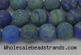 CCS542 15.5 inches 8mm round matte dyed chrysocolla beads