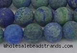 CCS543 15.5 inches 10mm round matte dyed chrysocolla beads