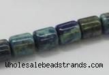 CCS55 16 inches 10*12mm cylinder dyed chrysocolla gemstone beads