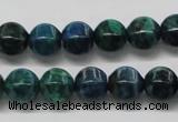 CCS57 16 inches 10*10mm pumpkin dyed chrysocolla gemstone beads