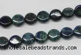 CCS62 16 inches 8mm flat round dyed chrysocolla gemstone beads