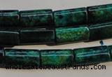 CCS708 15.5 inches 8*16mm flat tube dyed chrysocolla gemstone beads