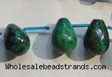 CCS714 Top-drilled 13*18mm teardrop dyed chrysocolla gemstone beads